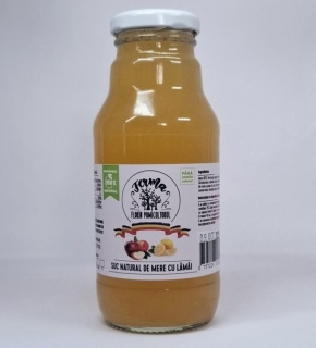 SUC NATURAL DE MERE CU LĂM&Acirc;I 330 ML